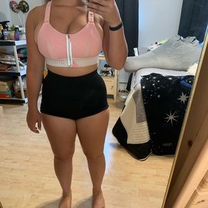 S SHEFIT Pink Sports Bra WITH adjustable Velcro straps and waistband